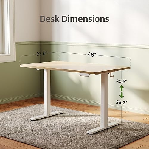 Miniatura 69 de INNOVAR Escritorio eléctrico de pie, escritorio de pie de altura ajustable, escritorio de pie de 40 x 24 pulgadas para computadora de oficina en