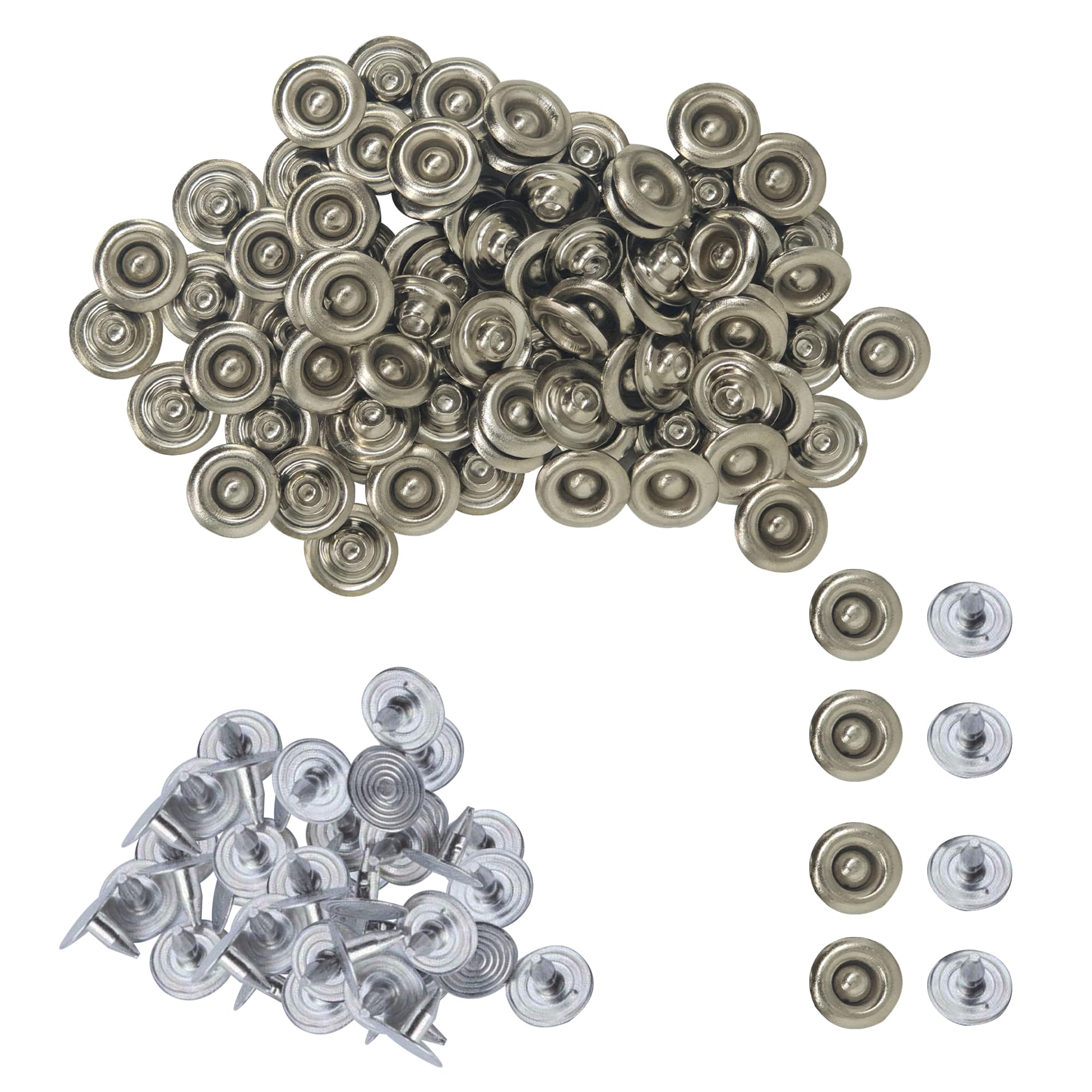 WedDecor Jeans Brass Rivets For Denim, 7mm Leather Rivets For DIY Craft, Fabric, Rivet Fasteners With Pins For Hat, Clothing, Repair, Dark Brown, 10pcs - View #6