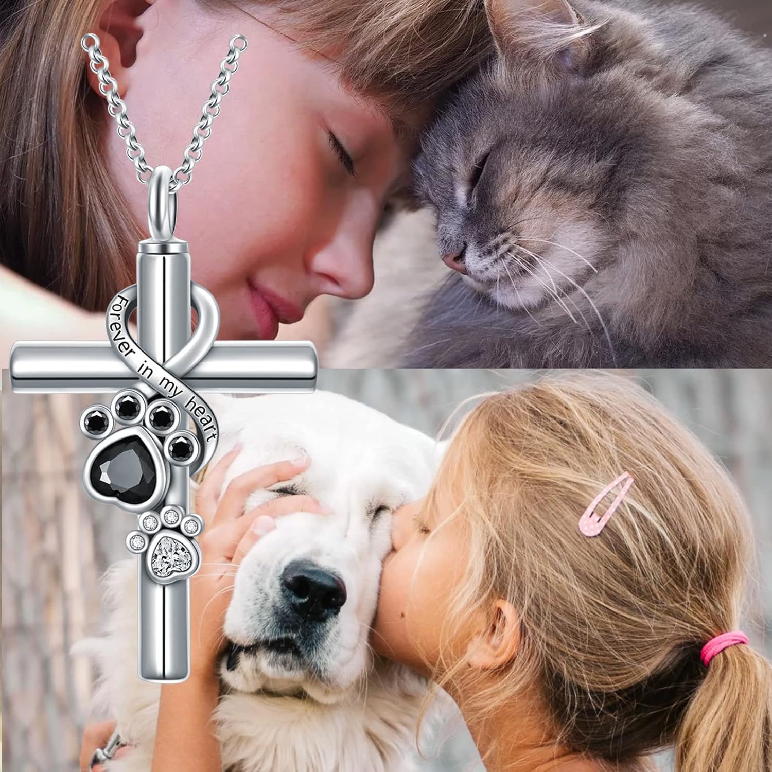 Cross Urn Necklace for Ashes 925 Sterling Silver Cremation Jewelry with Funnel Filler Kit Ashes Necklace for Human Women Girl Pets - Image 6