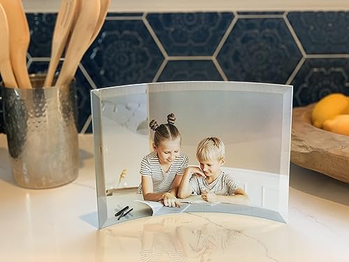 Miniatura 8 de Ice Prints Foto de vidrio curvada de 10 x 7 pulgadas, imagen de aspecto horizontal personalizada, imagen de vidrio con foto personalizada, regalos