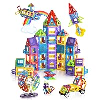 Theefun 100 Pezzi Costruzioni Magnetiche 3D, Blocchi Magnetici Educativi STEM Montessori