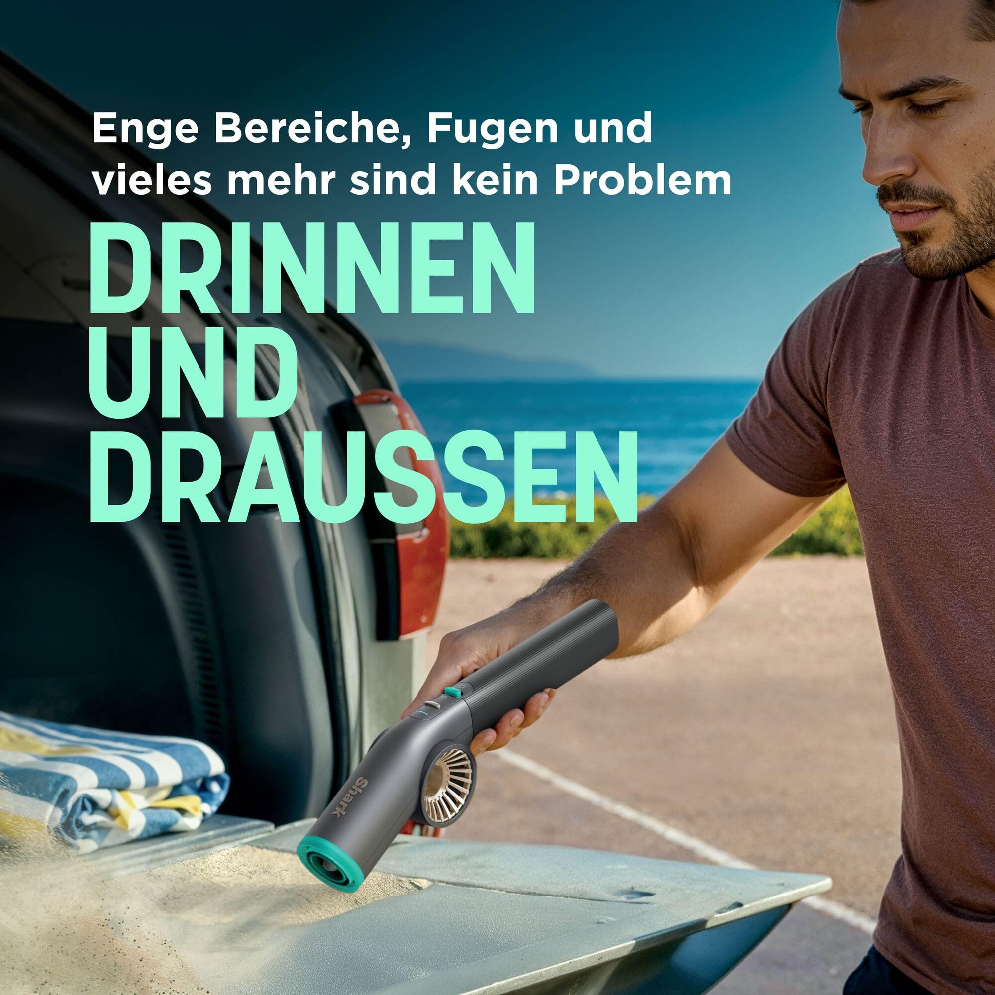 Shark BlastBoss Staubgebläse – Luftstrahlsystem mit BlastBroom, Anthrazit