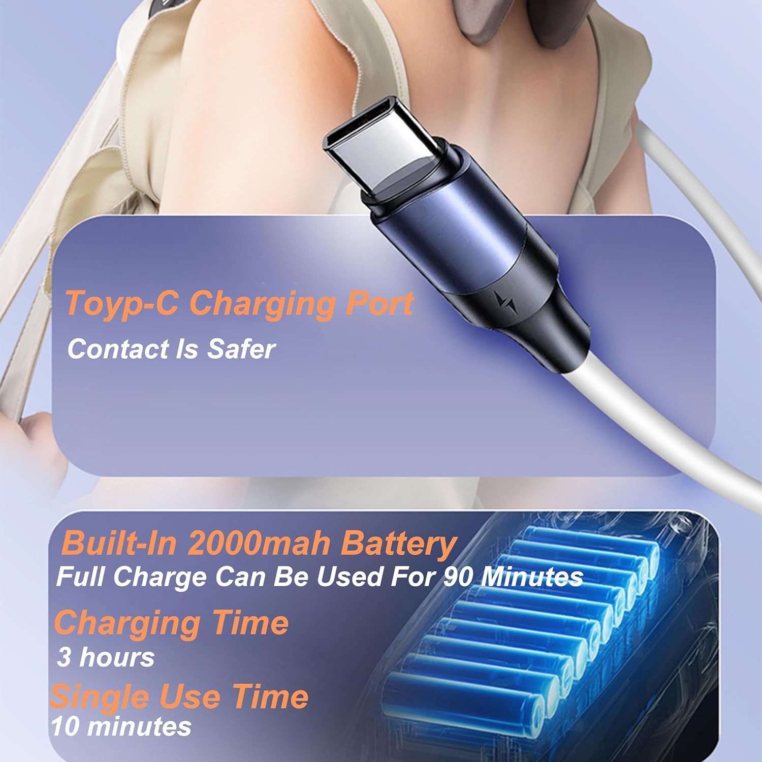2023 Shiatsu Neck and Shoulder Massager with Soothing Heat, Electric Deep Tissue 3D Kneading Massage Pillow, Simulate Human Hand Grasping and Kneading, for Neck, Back, Shoulder, Foot, Leg, Orange