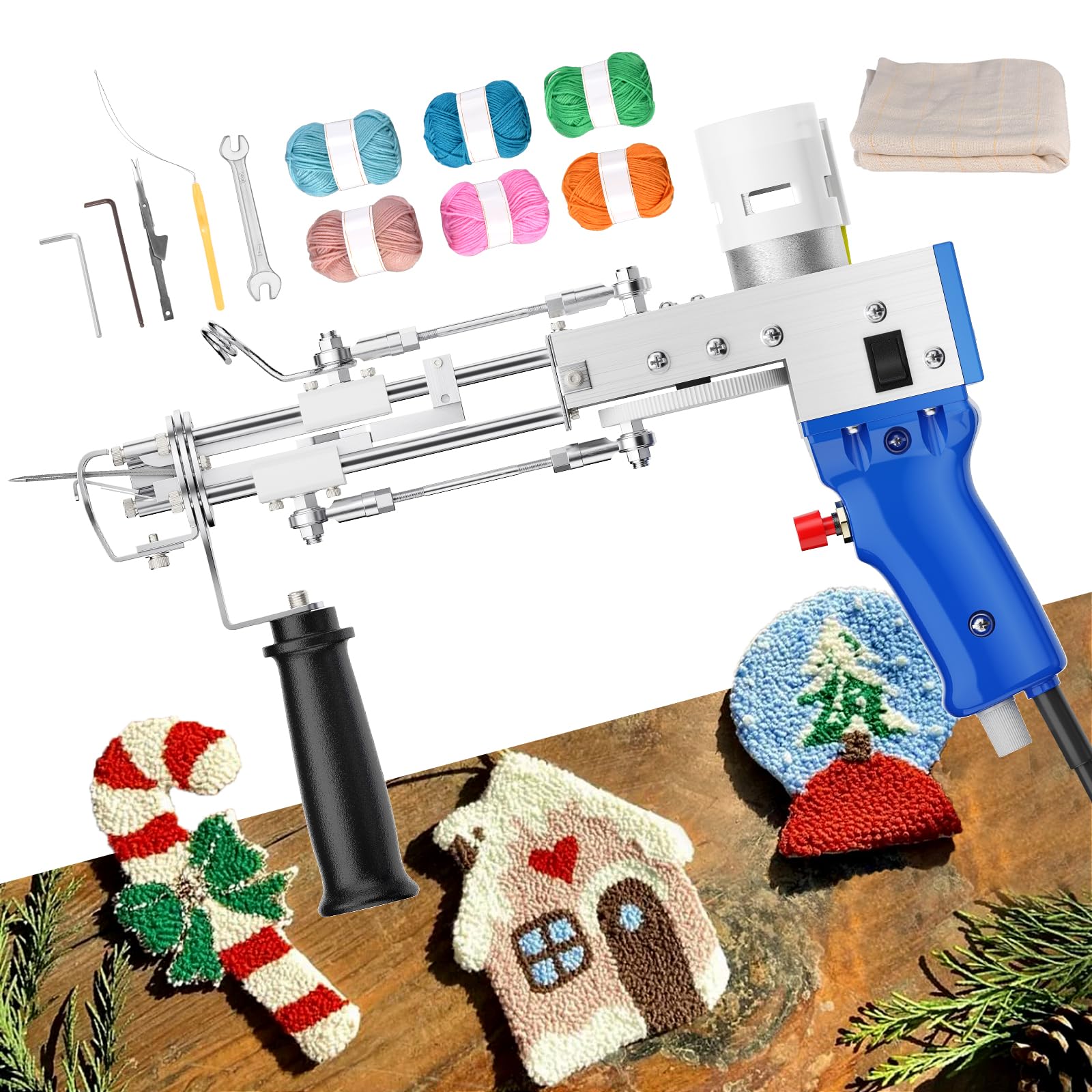 Pistola Per Tufting 2 In 1 - Set Per Realizzare Tappeti Fai Da Te, Con Taglierina E Accessori - Foto 6