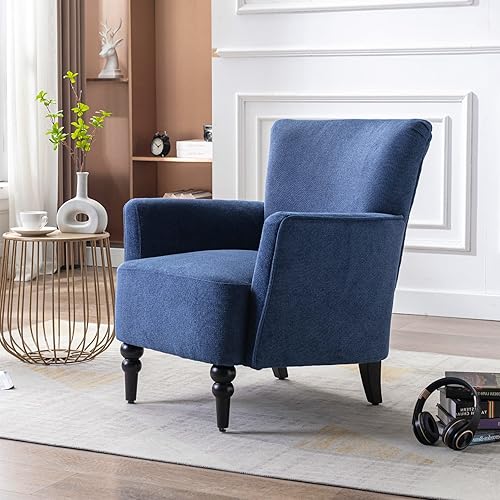 Silla de lectura decorativa para sala de estar, moderno y cómodo sofá esquinero de mediados de siglo, silla de oficina con respaldo alado, silla