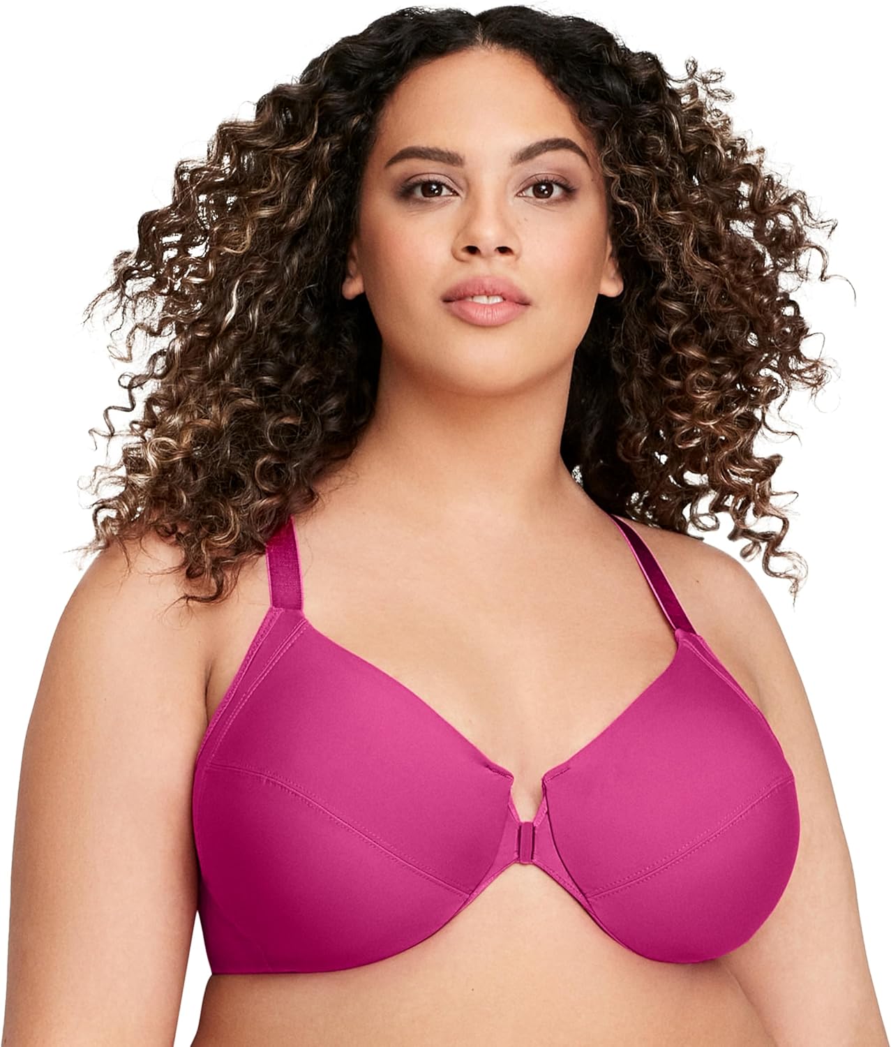 Glamorise Full Figure Plus Size Front-Closure Smoothing Wonderwire Bra Underwire #1247 - Image 9