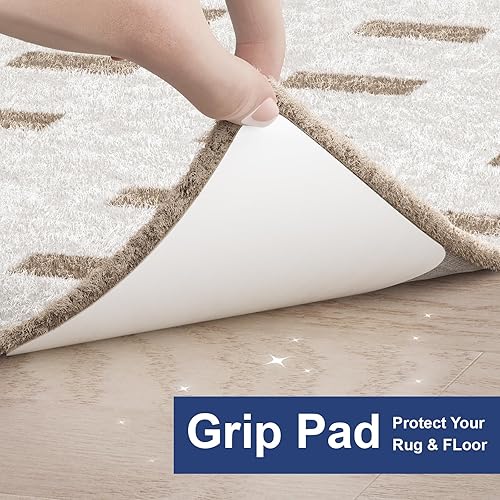 Miniatura 6 de Home Techpro 16 piezas de agarre para alfombras para suelos de madera dura, cinta reutilizable debajo de la alfombra, agarres antideslizantes para