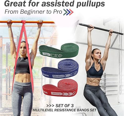 Vista 66 de Fittest Pro by Limm Resistance Bands for Legs and Butt, Fabric Exercise Loop Bands Yoga, Pilates, Rehab, Fitness and Home Workout, Strength Bands 1.