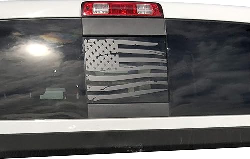 Bandera americana desgastada Dodge para dar estilo a tu vehículo con suspensión elevada LLC compatible con Dodge RAM para el centro de la ventana