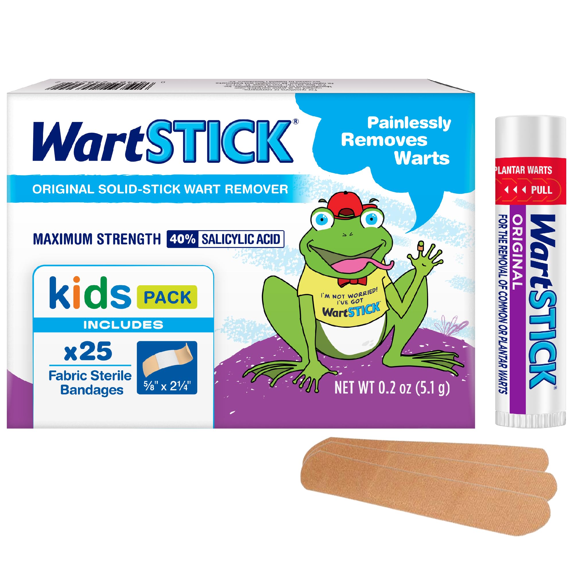 WartStick® Kids Wart Removal Kit (Includes 25 Bandages) Maximum Strength