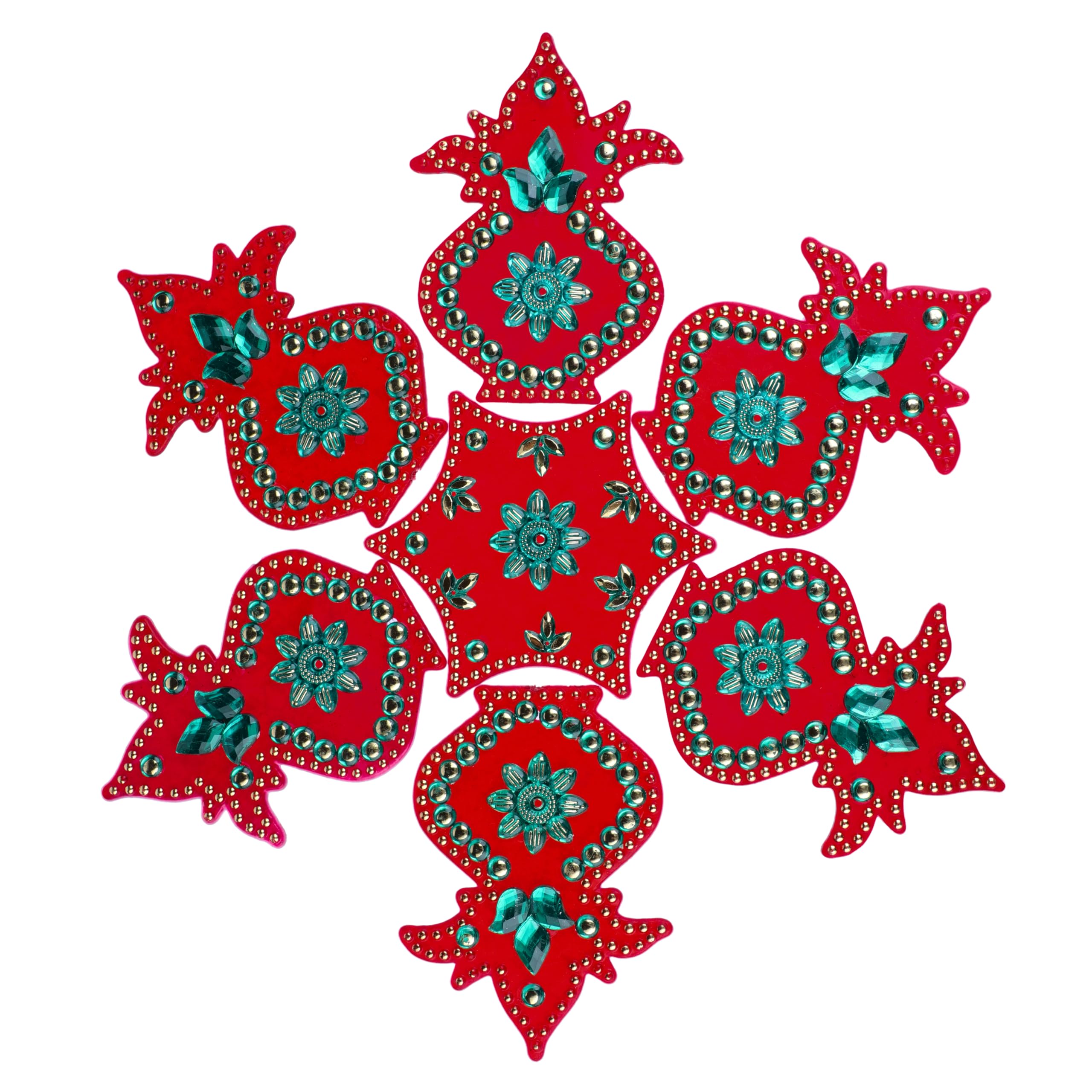 Aditri Creation Designer Floor Rangoli Reusable Small Rangoli Acrylic Rangoli Home Decor Gift for Home Interior Floor and Gifting (Size:- 10