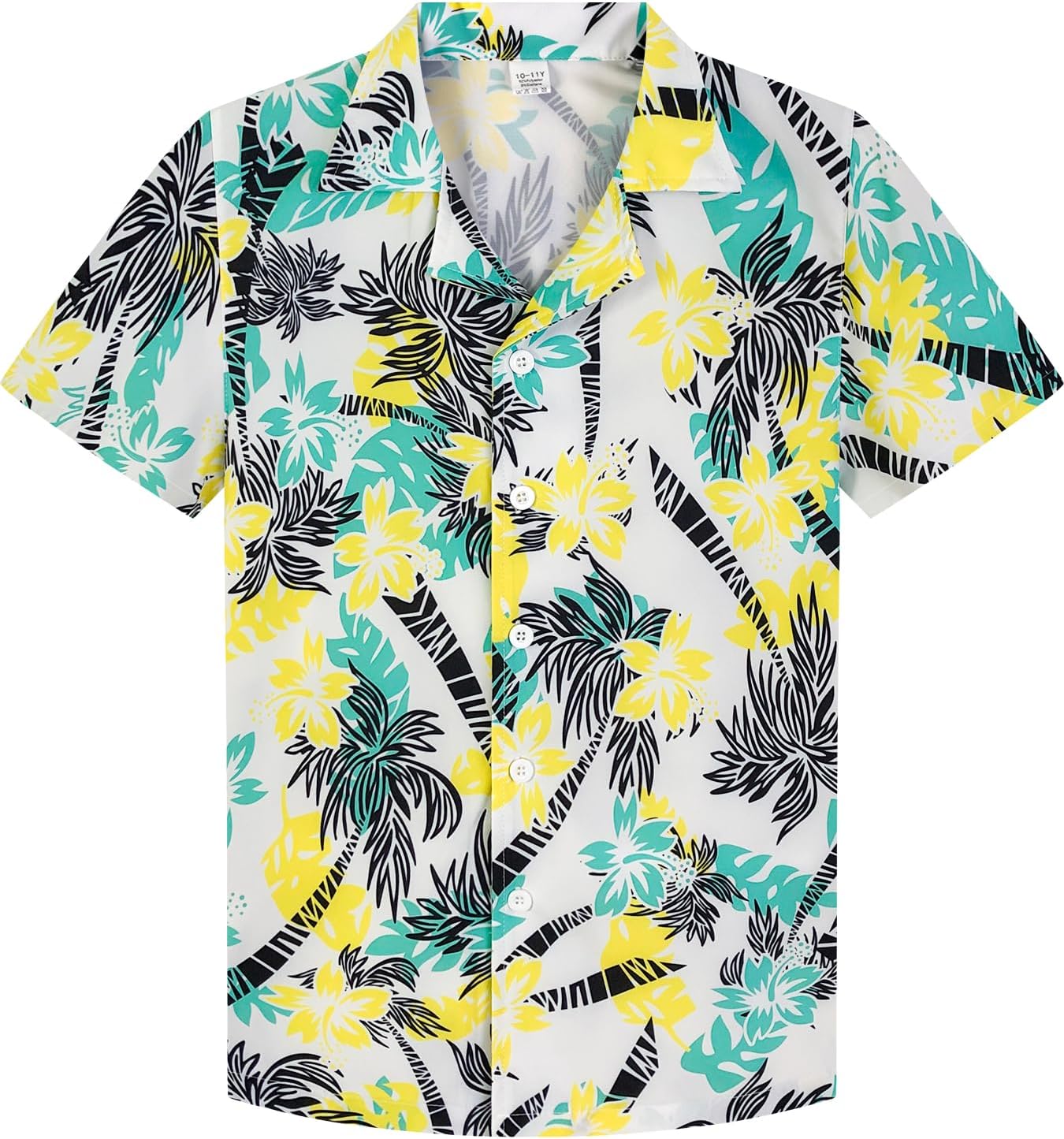 Boys Hawaiian Shirts Short Sleeve Beach Button Down Kids Aloha Luau Blouses