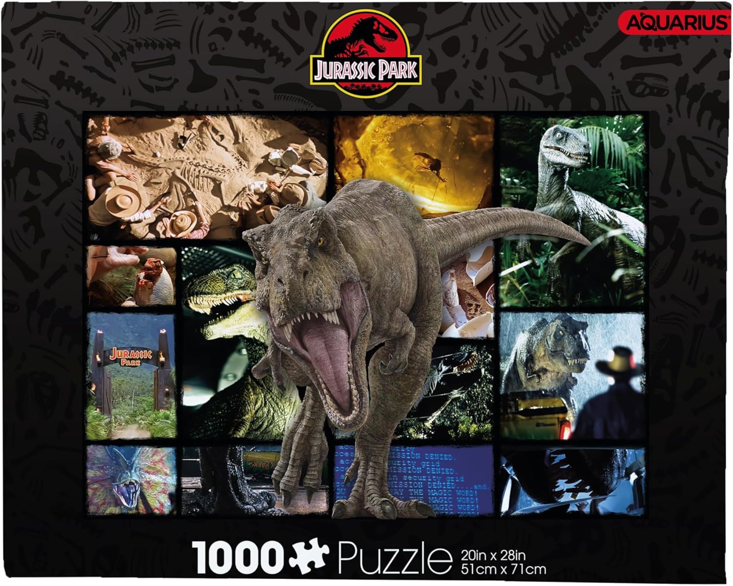Aquarius Jurassic World Collage Puzzle (1000 Piece Jigsaw Puzzle) - Officially Licensed Jurassic World Merchandise & Collectibles - Glare Free - Precision Fit, 22'' x 28''