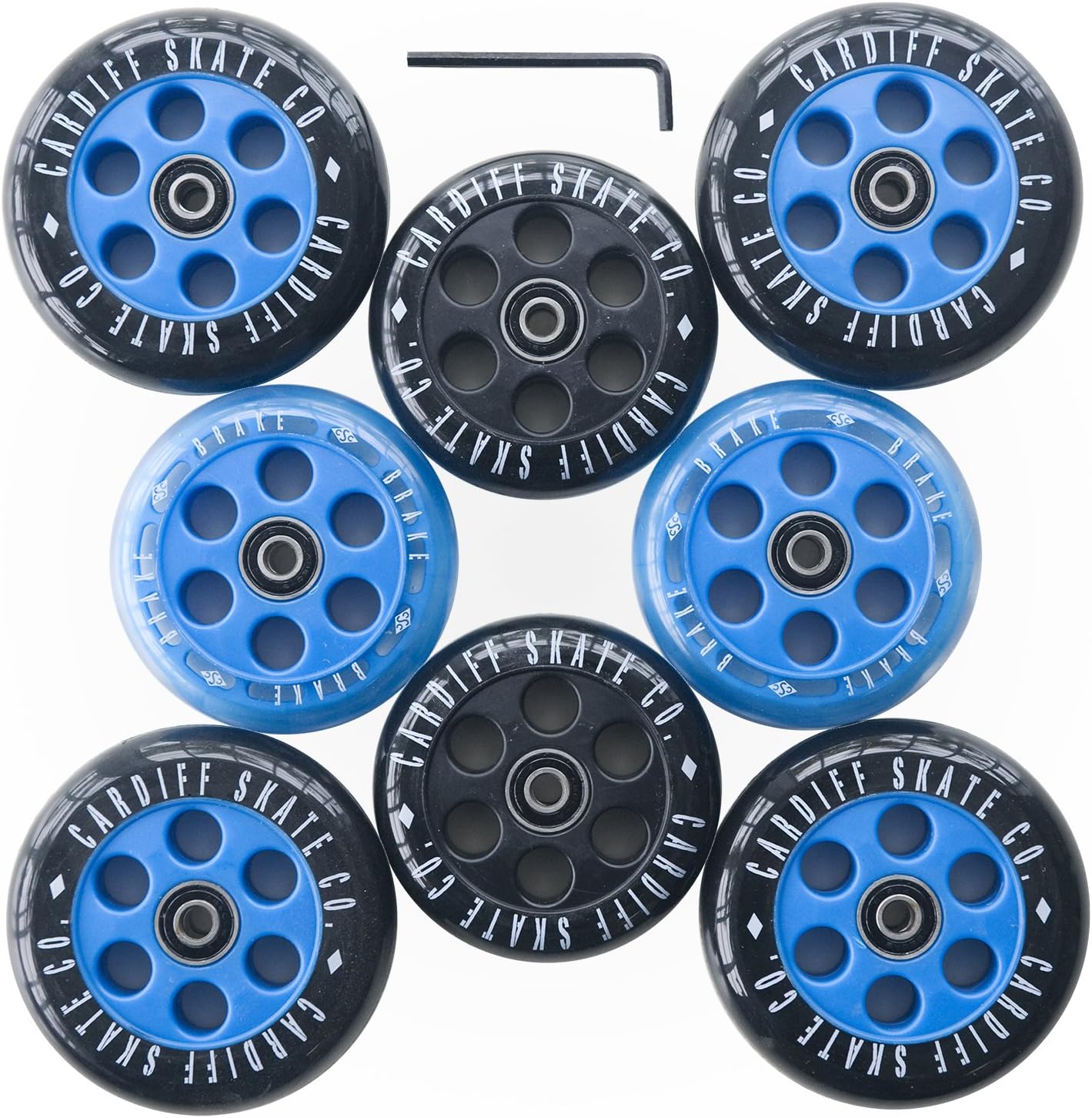 Cardiff Skate Co. Cruiser Skate Wheel Kit, Small Sports