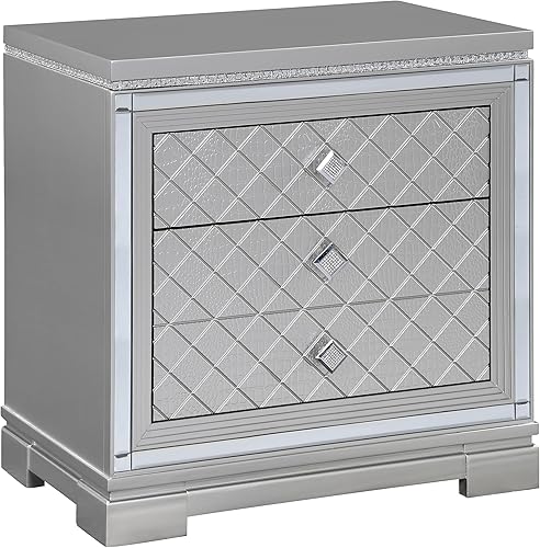 Miniatura 4 de Coaster Eleanor - Juego de 4 piezas de madera California King en platametálico