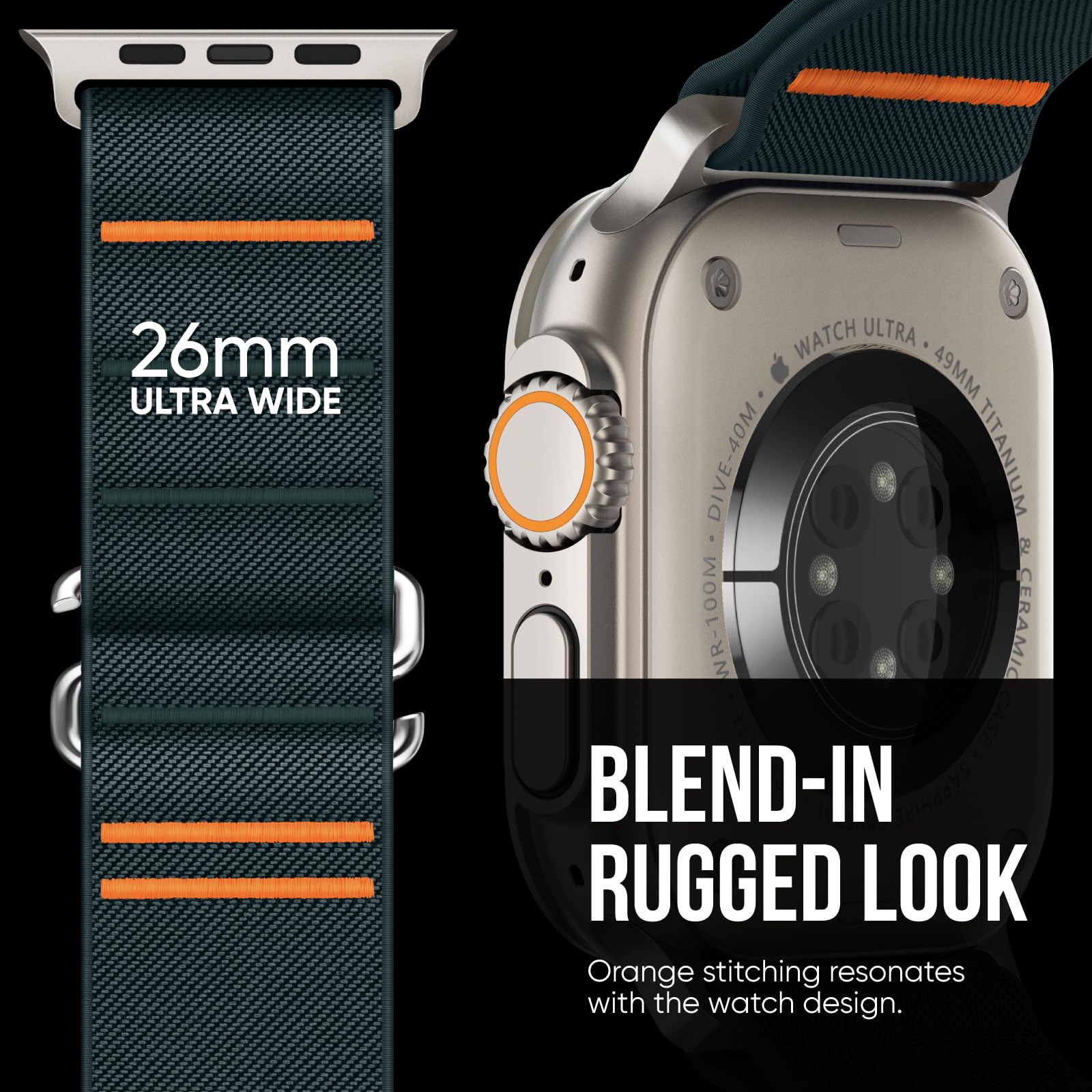 Suitisbest Straps Compatible with Apple Watch Ultra Strap 49mm 46mm 45mm 44mm 42mm - Image 3