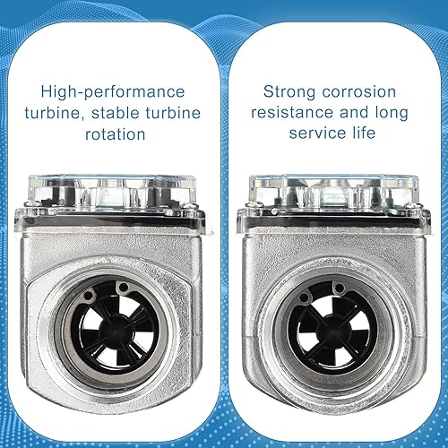 Miniatura 11 de Xuhal Medidor de flujo de turbina digital de 2 piezas, medidor de flujo de combustible, medidor de combustible electrónico con pantalla digital