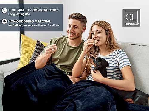 Miniatura 4 de Comfort Lab Manta de franela de felpa, suave, ligera, manta de forro polar para regalo, para sofá, cama y decoración del hogar, manta de forro polar