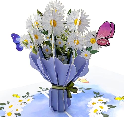 Miniatura 2 de Tarjeta desplegable de flores para todas las ocasiones, ramo de flores 3D, con la más profunda condolencia, pensando en ti, no olvides, para