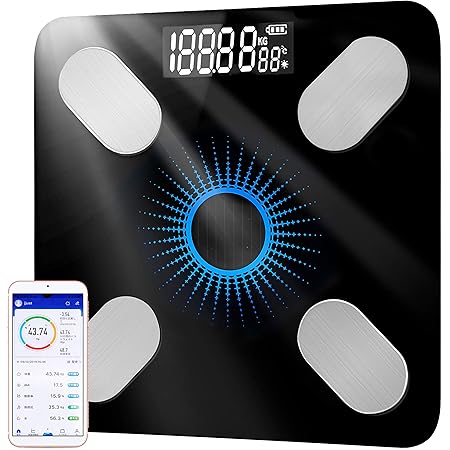 Amazon 体重計 ソーラー式 Usb充電 年モデル 体脂肪計 体組成計 スマホ運動 Lcdデジタル表示 データ自動記録 ヘルスケア連動 体重 Bmi 脂肪率 筋肉 体水分率 内臓脂肪率測定 Bluetooth Ios Androidアプリで健康管理 スマートスケール 日本語対応app 取扱説明書