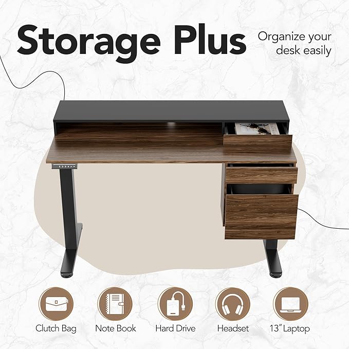 Escritorio Ajustable Electrico Standing Desk 120x61cm con Ca miniatura 5