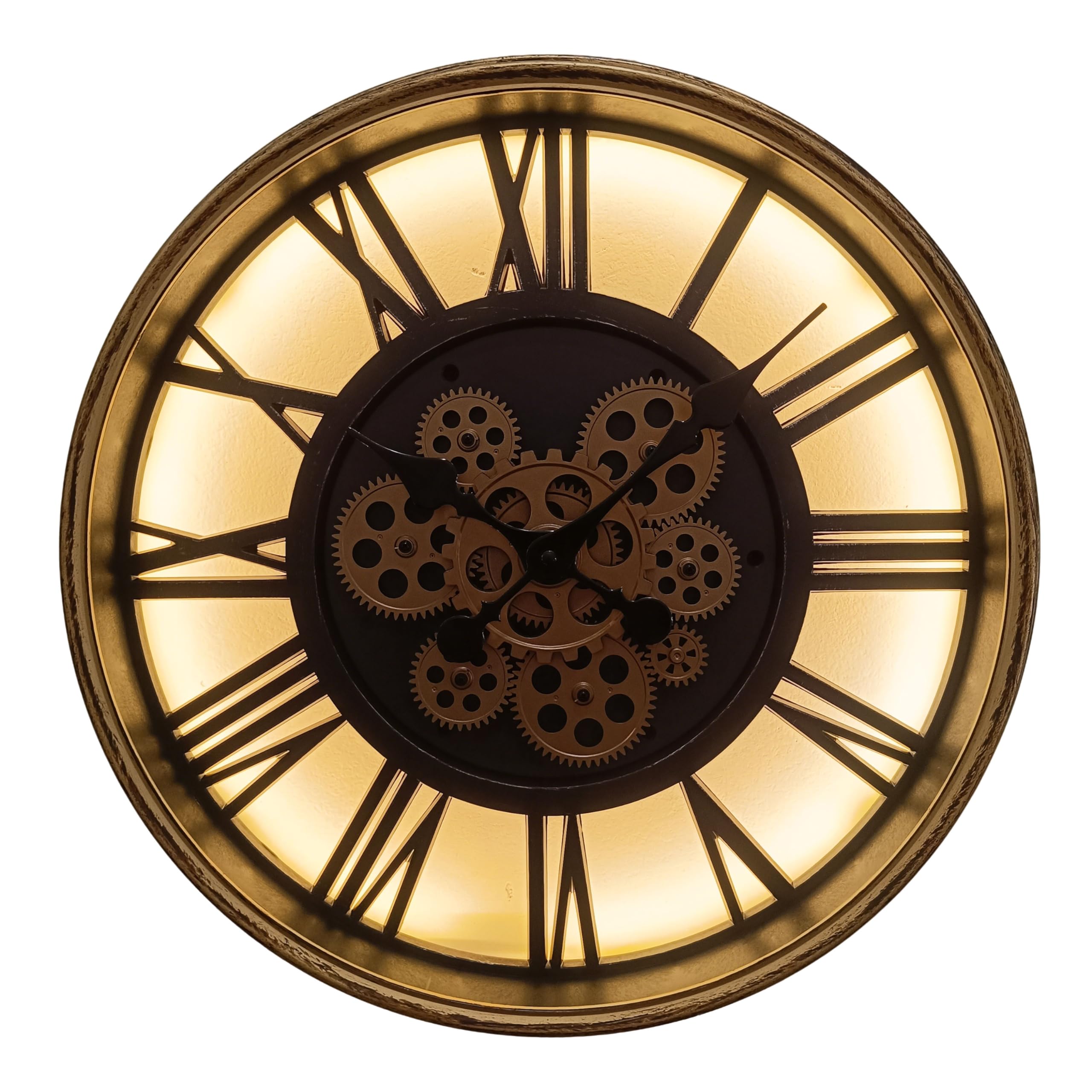 Horloge à pignon à LED dorée haut de gamme par Lesser & Pavey 51 cm