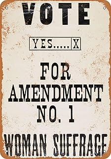 12"x8" Metal Sign - Vote Yes for Woman Suffrage - Vintage Look Reproduction