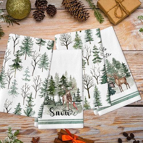 Miniatura 3 de Lebsitey Juego de 4 toallas de cocina para barbacoa, juego de toallas de mano impresas con frases divertidas, toallas de cocina de secado