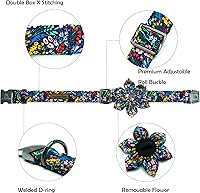 Vista 141 de Lionheart glory Collar de perro con bandera estadounidense, collar de flores para perro del 4 de julio, resistente y ajustable, collar patriótico