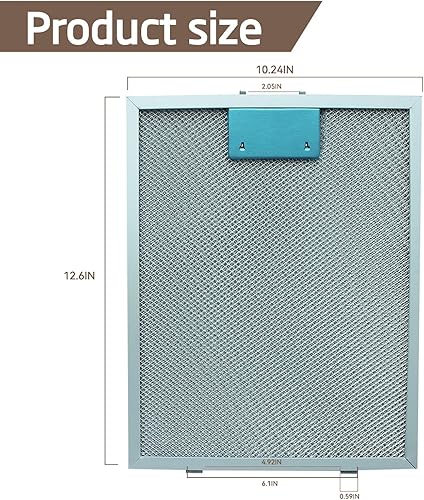 Miniatura 2 de Universal 12-59" x 10-15" Campana extractora Filtro de carbón 2 piezas