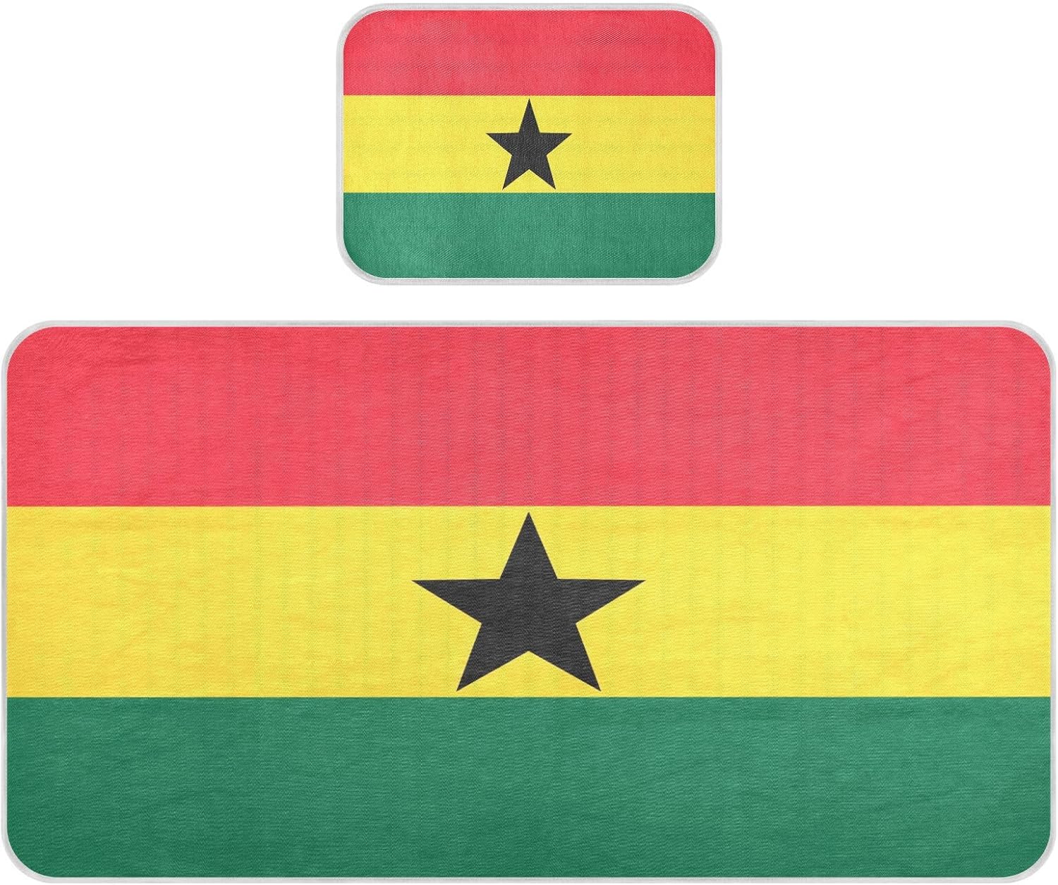 Cooling Baby Toddler Bed Mattress 28" x 52" Reusable Ghana Flag Ghanaian National Mattress pad for Baby&Toddler