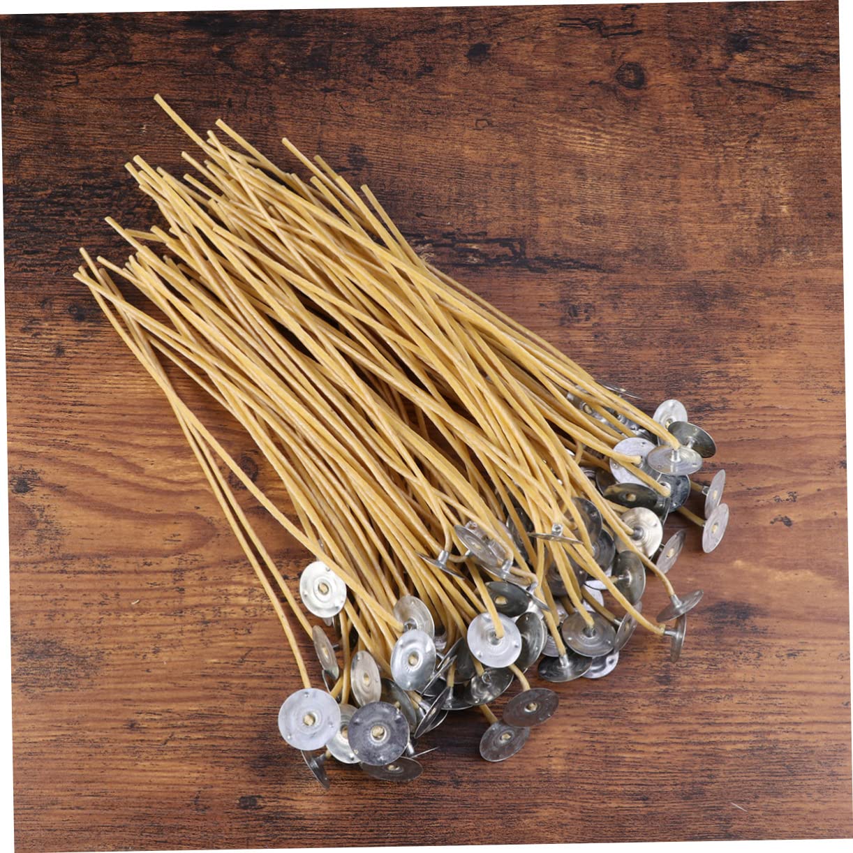 300pezzi Candele Fatte Mano Di Stoppini Cera Api Naturale e Stoppini Pre-waxati Bassa Emissione Di Fumi Per Creare Candele Profumate e Segnaposto Decorativi