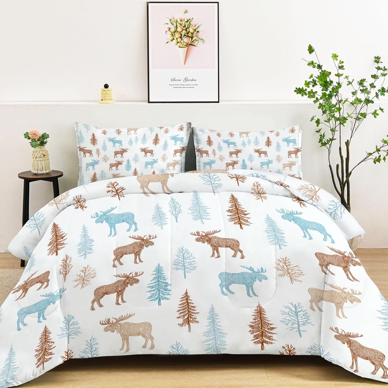 Silhouette Basketball Sunset Comforter Set Twin XL, Bedding Set for Kids and Adults, Orange Color Duvet Set Bedding Decor, Soft Quilt Set with 1 Pillowcase