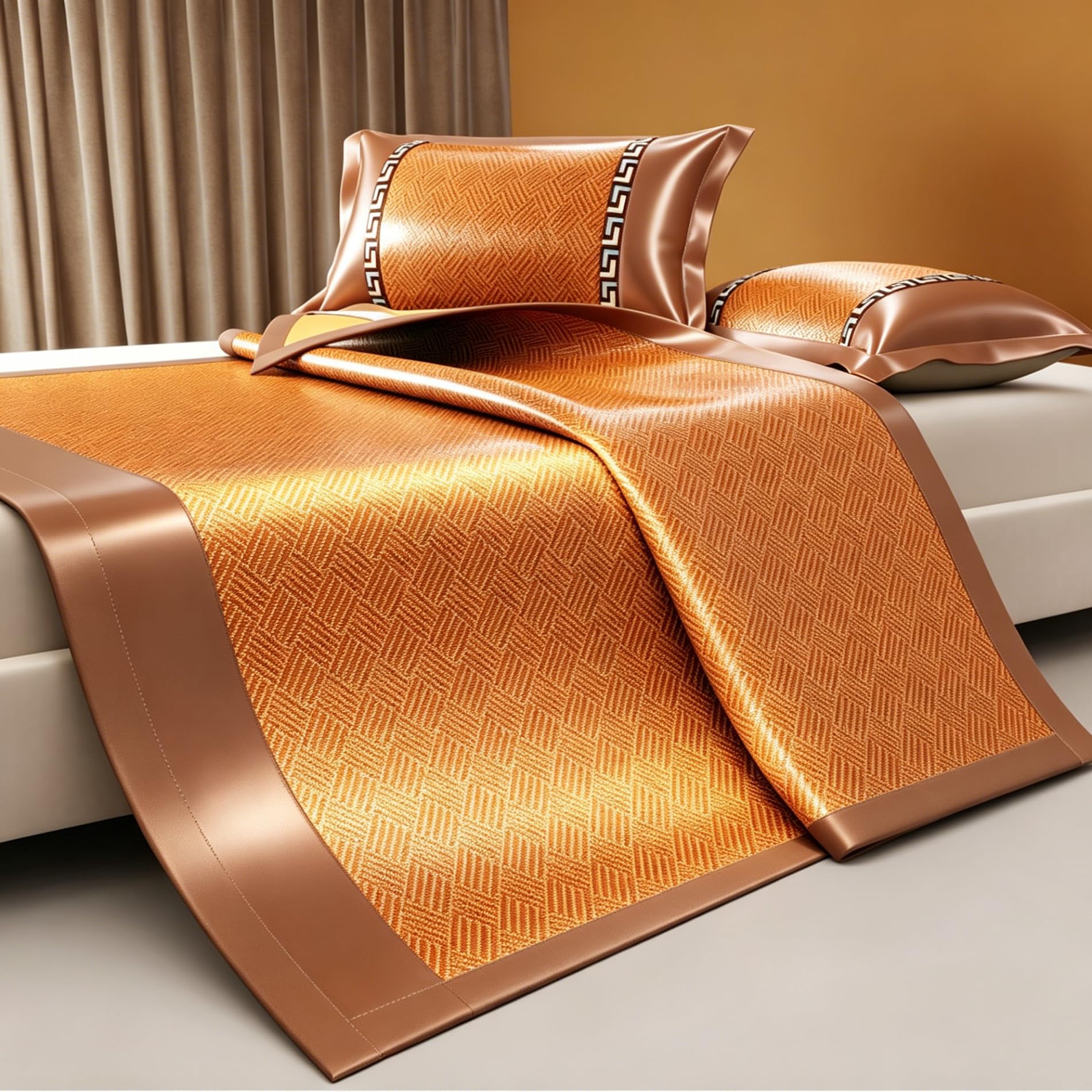 FIgpmwld Foldable Breathable Nonslip Cooling Sleeping Pad Pillowcases, Multicolor, Multiple Sizes(D,200x220cm (78.7x86.6))