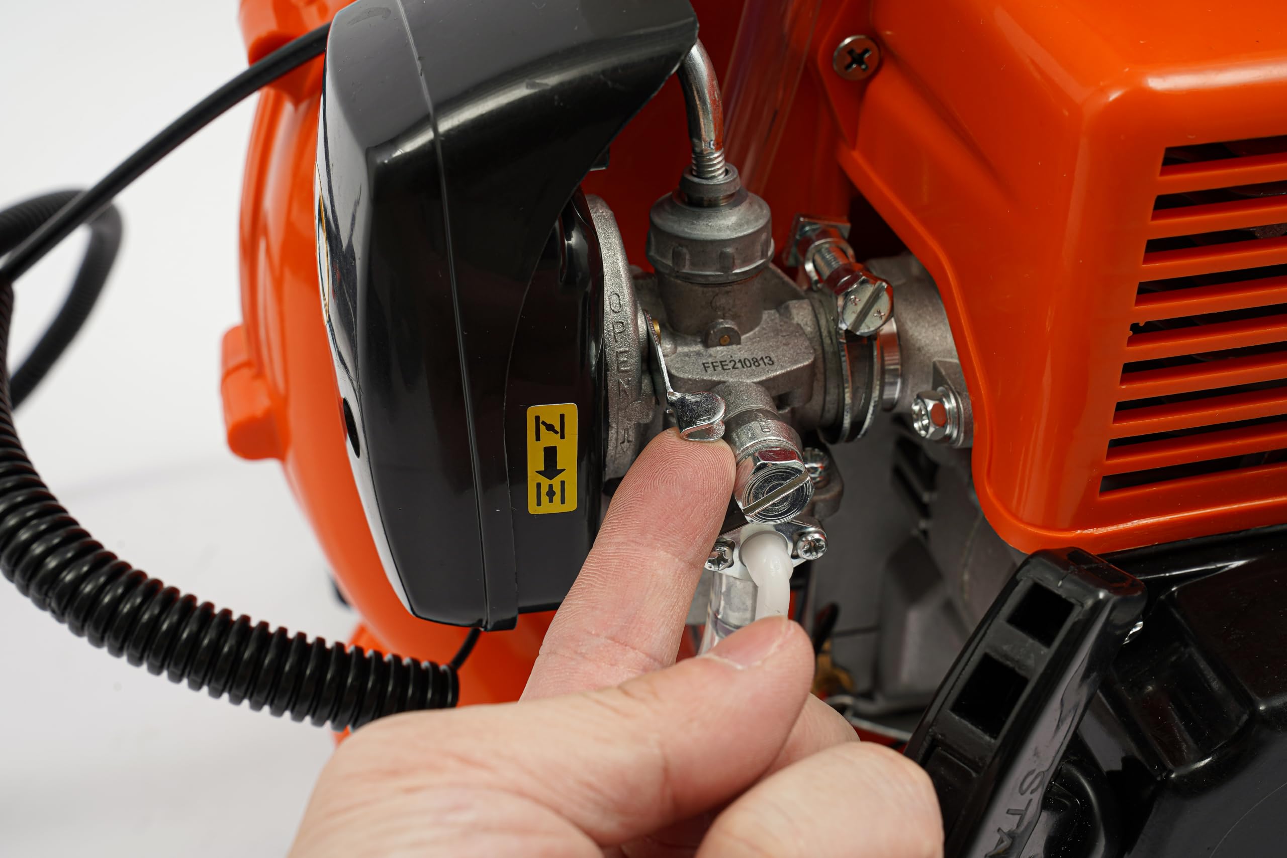 Soffiatore a schiena ergonomico con 41,5 cc per ambienti esterni | Alloggiamento leggero in plastica e alluminio, ideale per lavori di giardinaggio, versatile, montaggio rapido