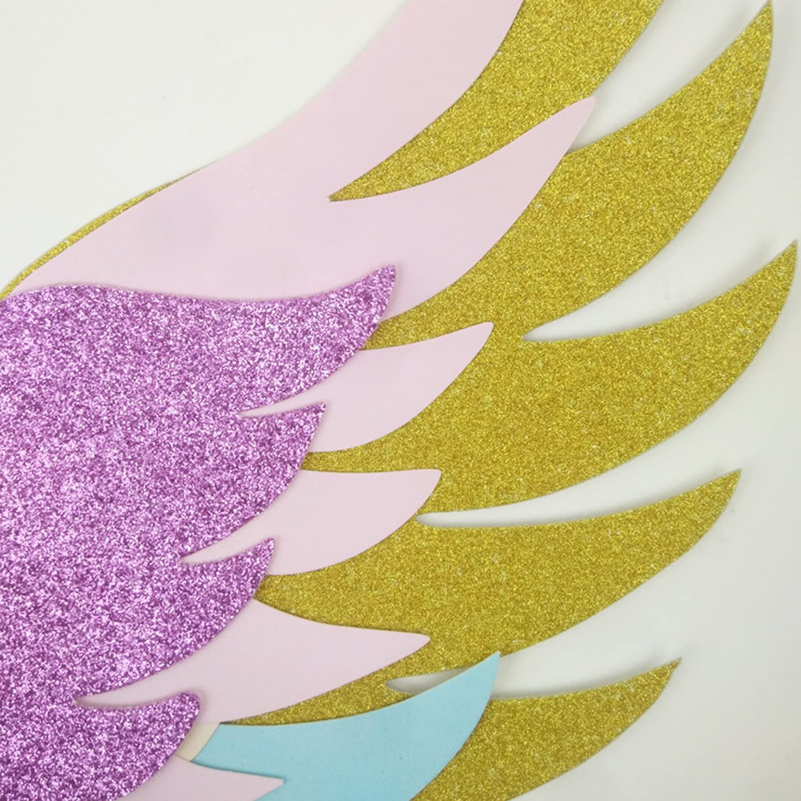 Topper Per Torta Unicorno - Corno E Orecchie Dorate Per Decorazione Compleanni