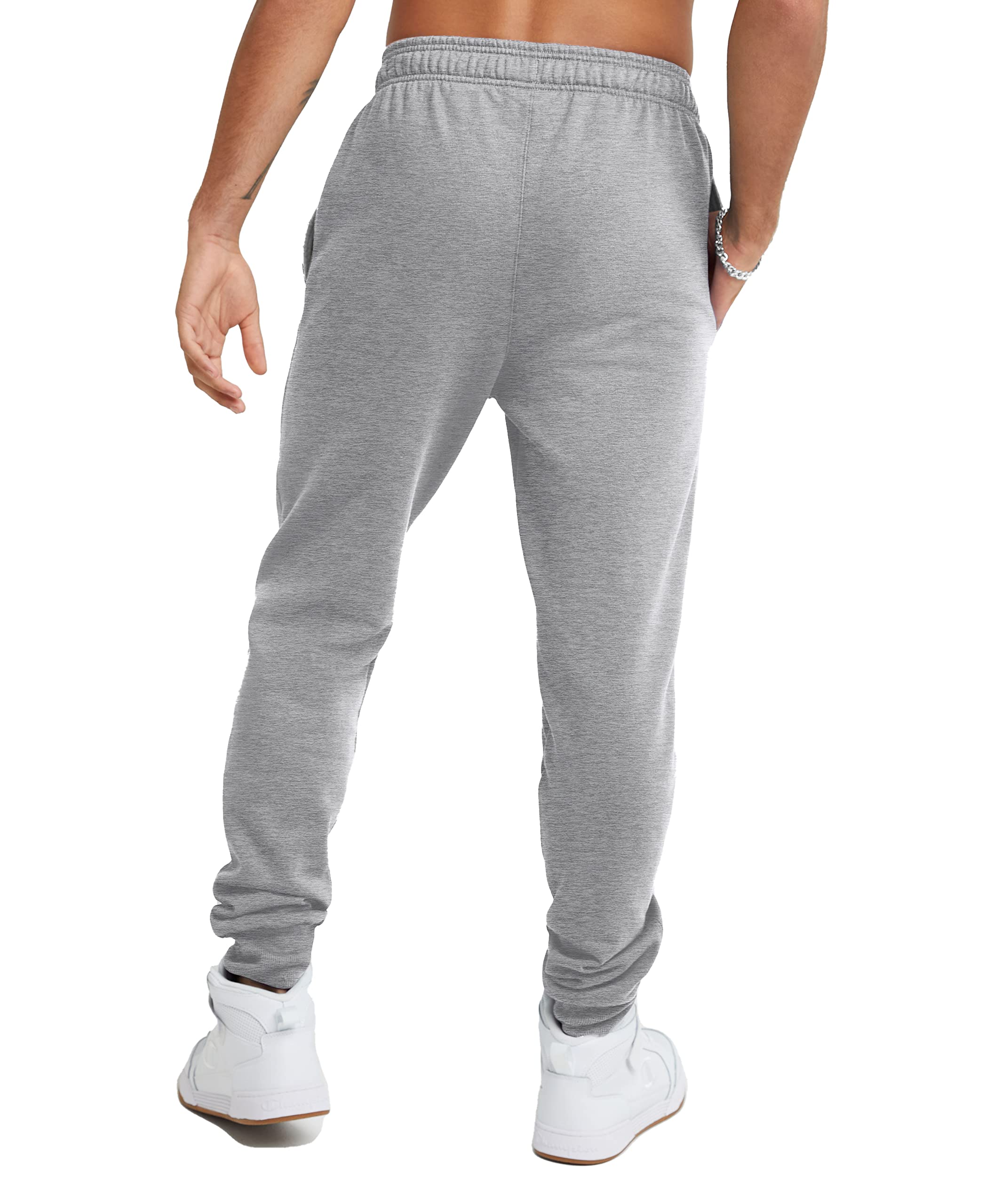 Champion Powerblend - Jogger de Forro Polar para Hombre, Pierna Izquierda Pantalones Deportivos Hombre