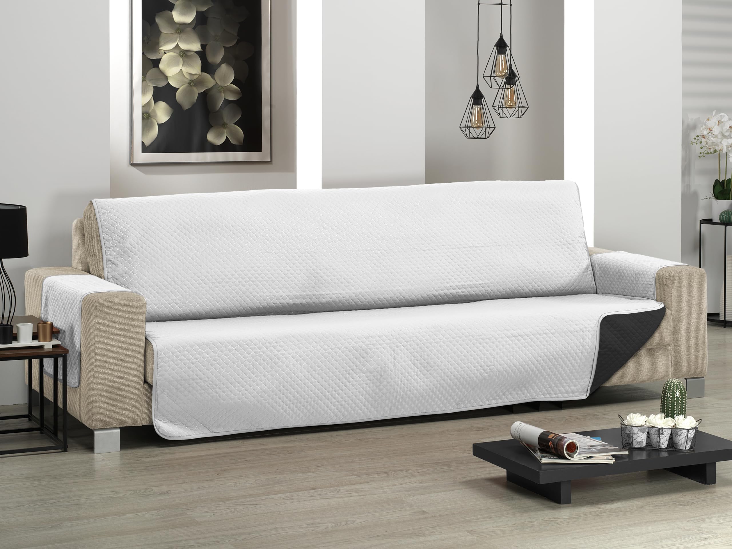 Martina Home Diament 3-osobowa narzuta na sofę XL szary/czarny