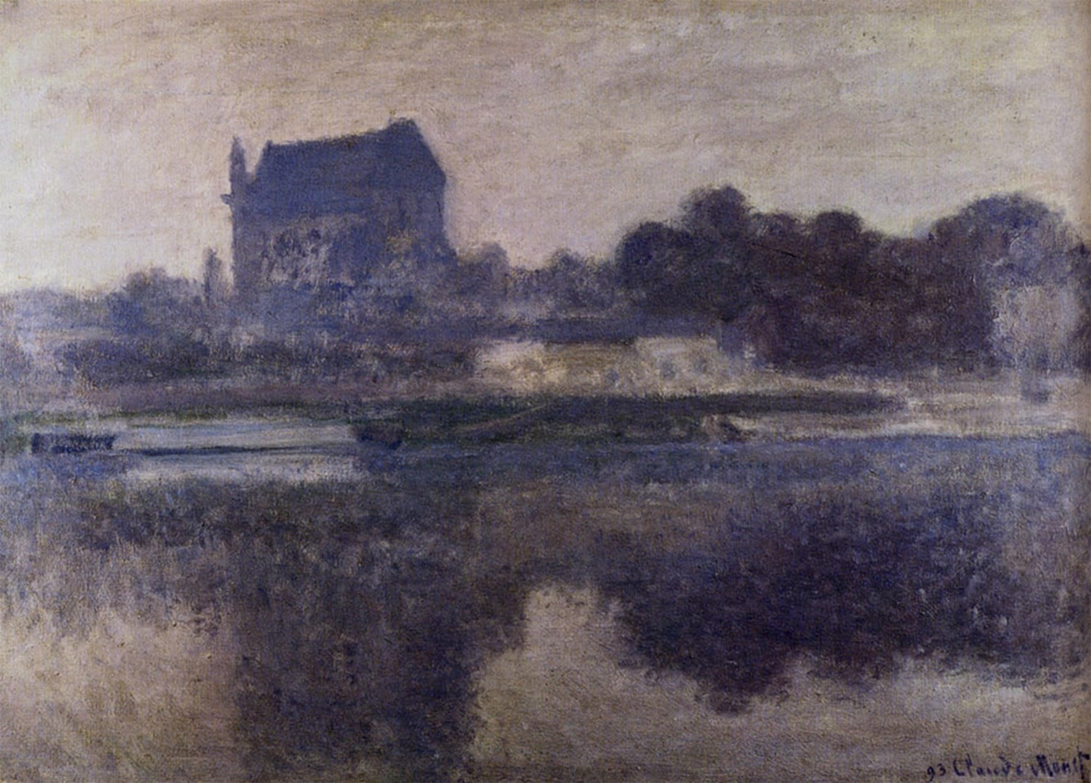 POSTERIIk Famous Animal Posters Vintage Picture the Church of Vernon in the Mist by Claude Monet Modern Wall Decor for Home Decor 60x90cm