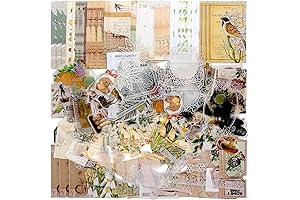 Teniinet Vintage Scrapbooking Supplies Aesthetic Journaling Kit