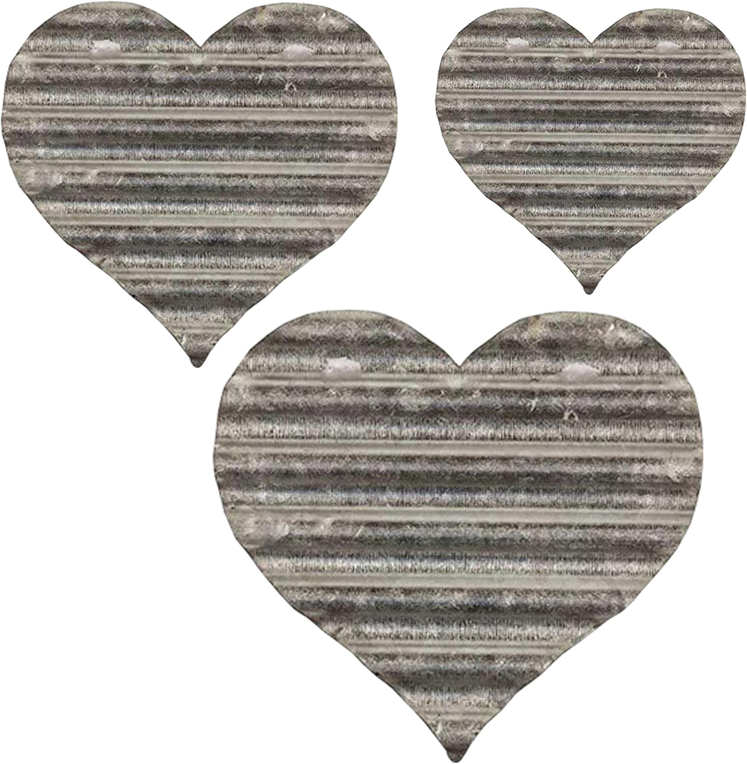 Amazon.com: Heart Metal Wall Decor 4 Pieces Metal Heart Wall Decor Love ...