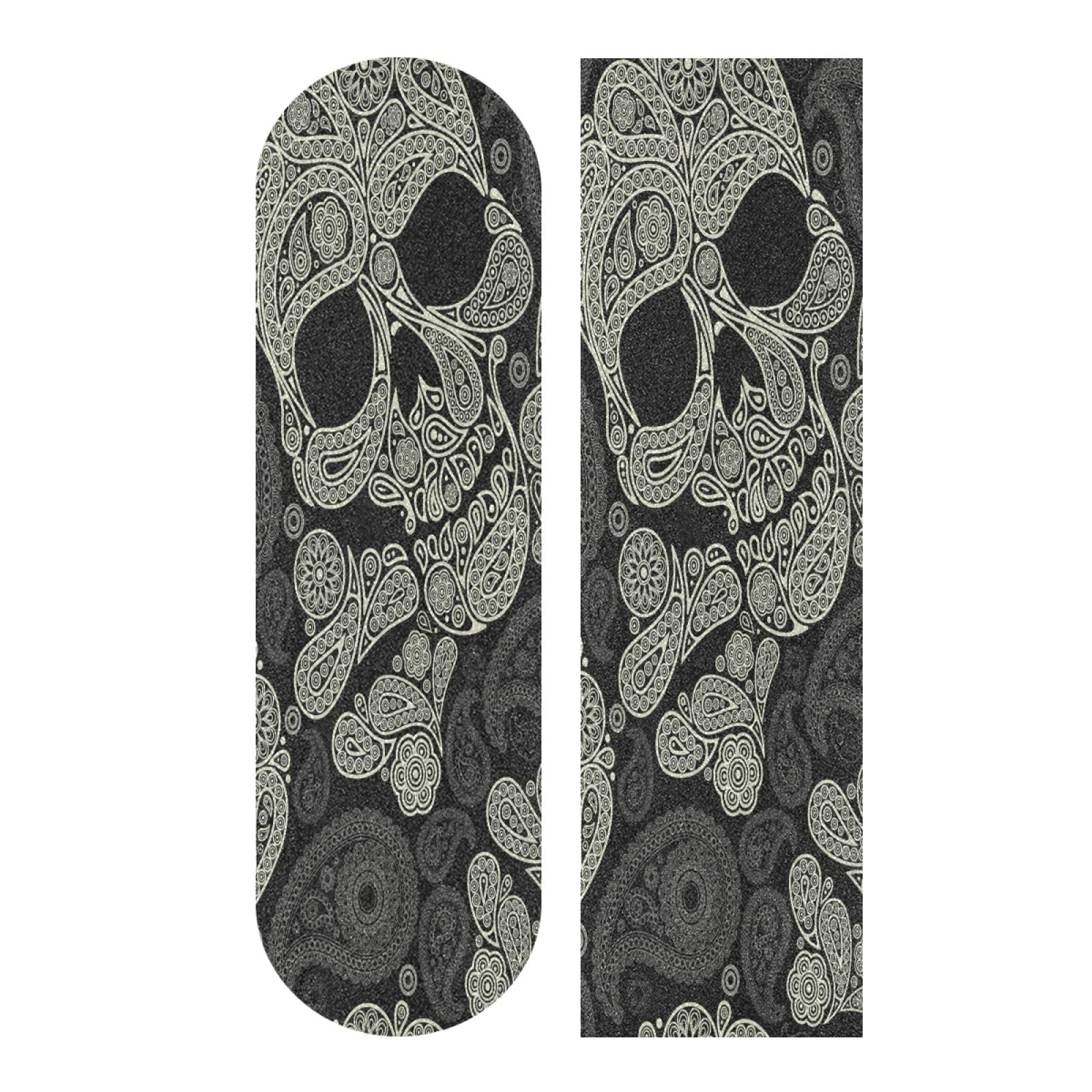 Bande Grip Skateboard Mignonne Crâne Sucré – 84x23 Cm Antidérapante Sans Bulles – Parfait Longboard & Scooter