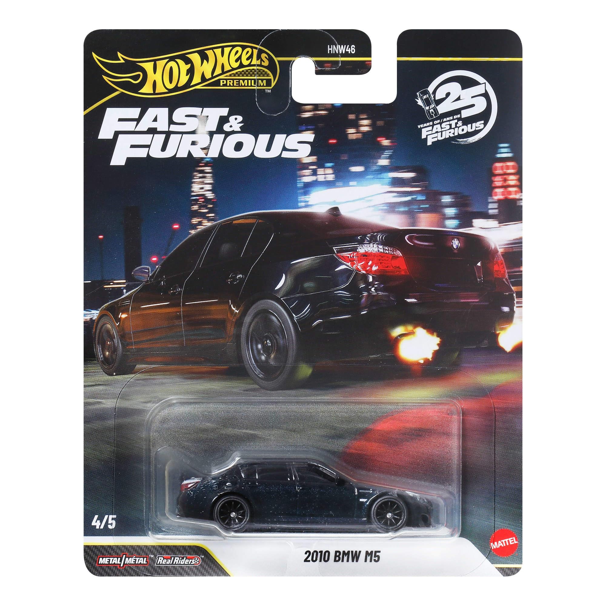 Hot Wheels Cars, Premium Fast & Furious, 2010 BMW M5, 1:64 Scale Die-Cast Car for Collectors Inspired by Movie Franchise, JHW62 — image 1