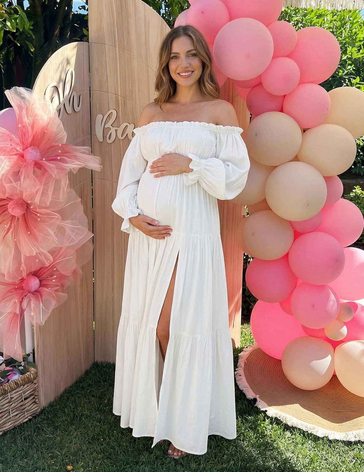 ZESICA Women's Boho Off Shoulder Wedding Guest Dress 2026 Spring Summer Side Split Flowy A Line Long Maxi Dresses