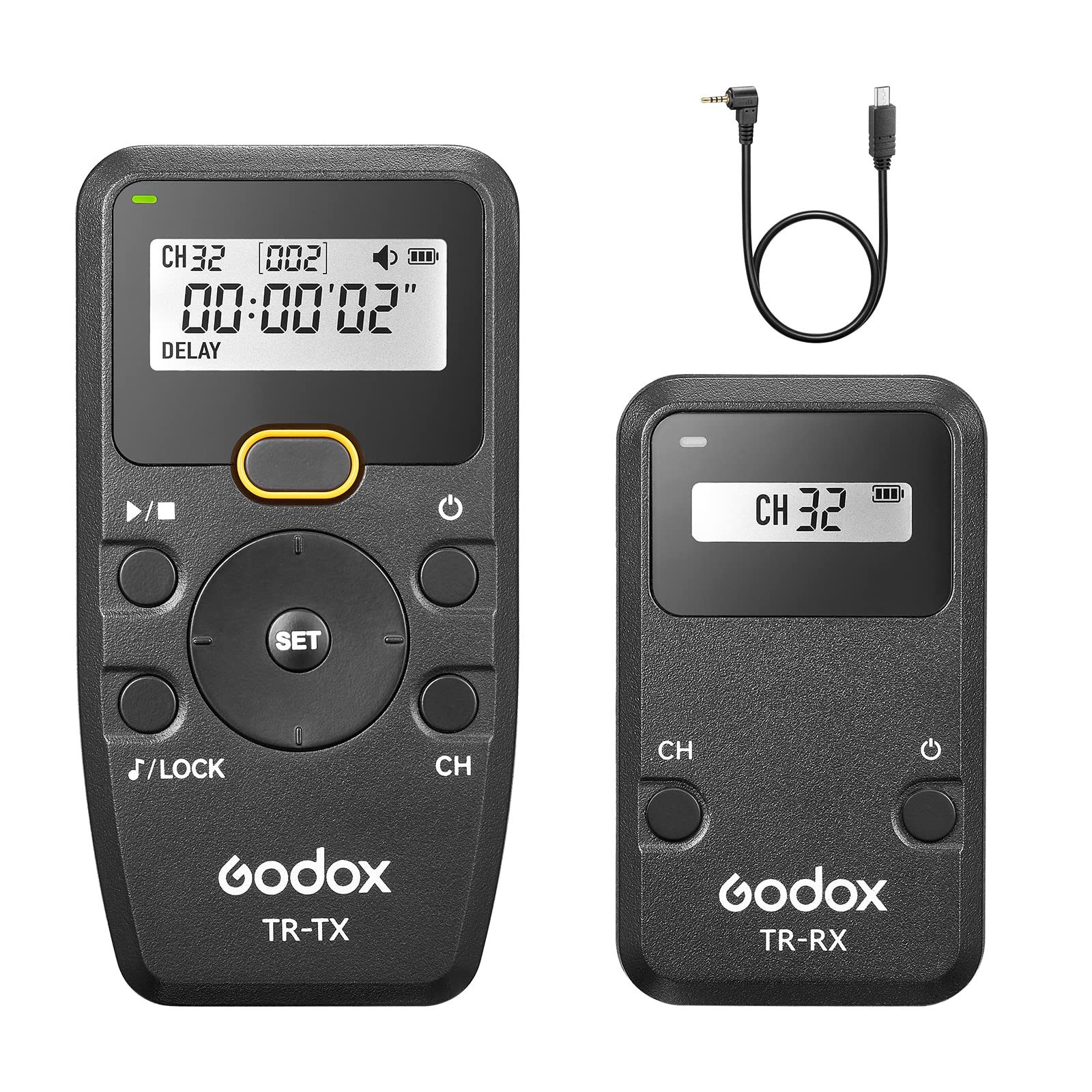 Godox TR-S2 Remote Shutter Release for Sony, Wireless Shutter Release Intervalometer Compatible for Sony a7 a7m2 a7m3 a7S a7SII a7R a7RII a9 a9II a58