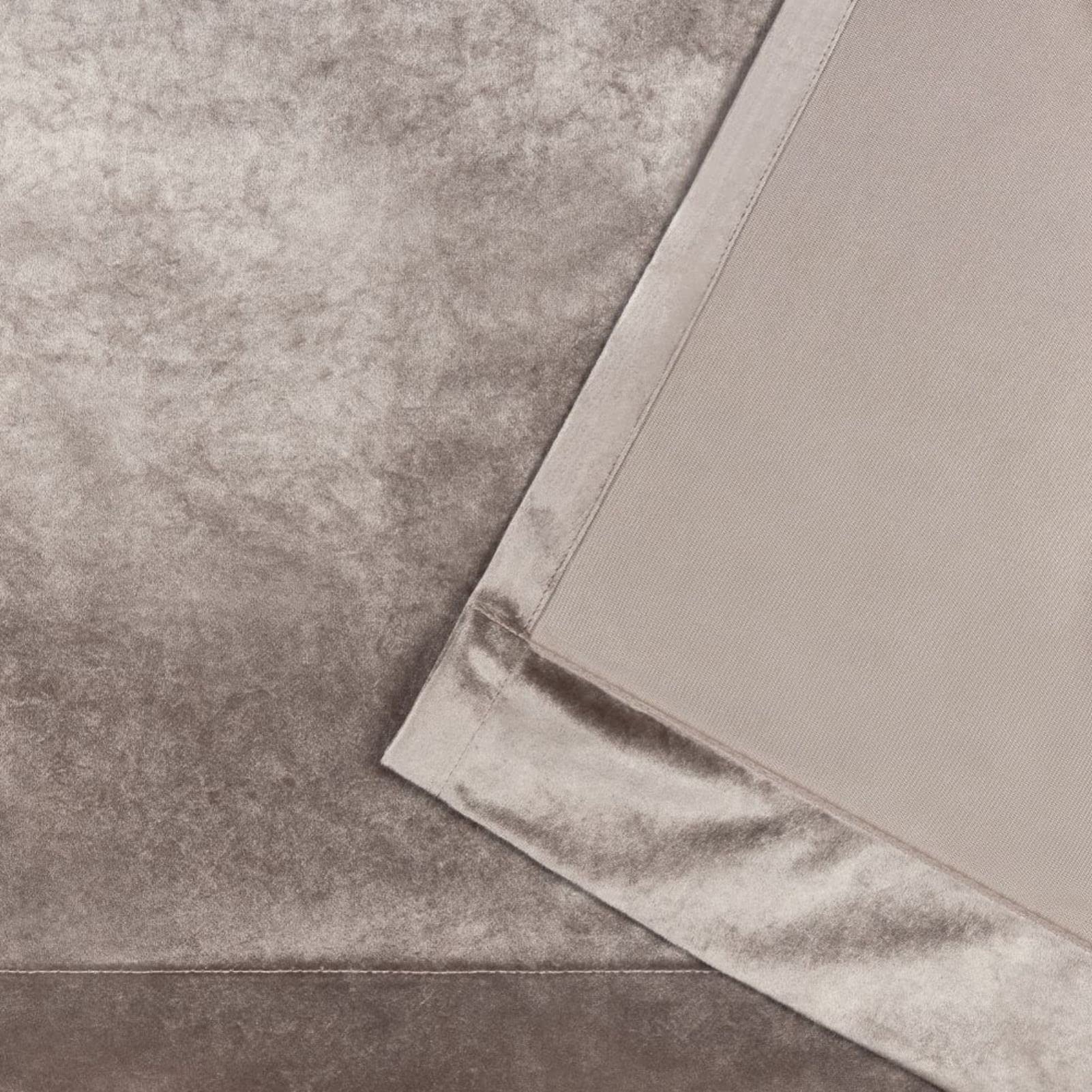 Exclusive Home Paire de Rideaux en Velours épais filtrant la lumière avec Pattes cachées 132,1 x 243,8 cm Taupe