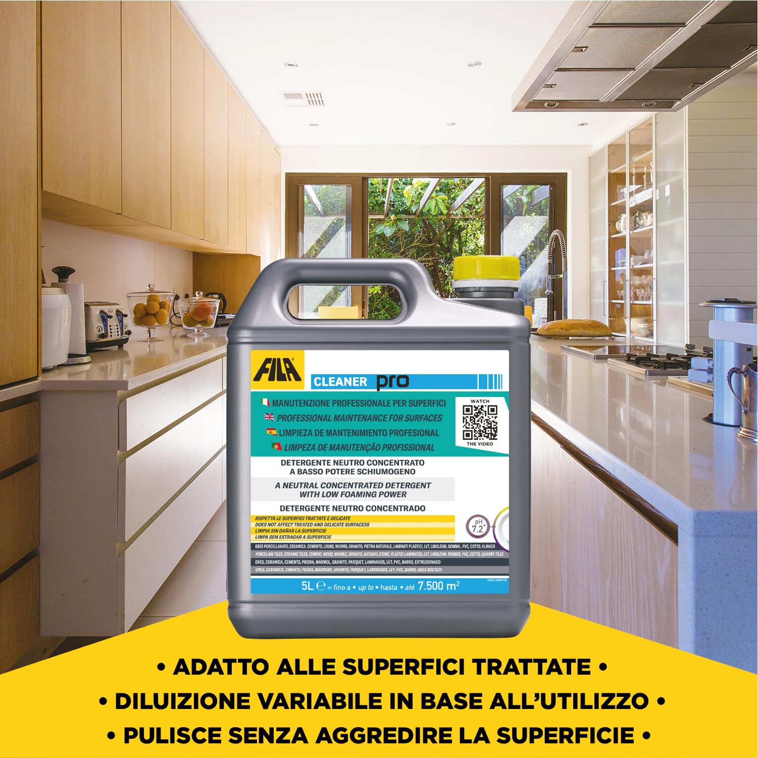 FILA Surface Care Solutions - Nettoyant Universel concentré, 5 L