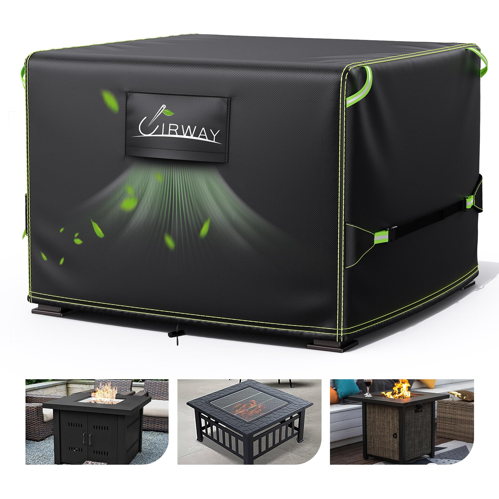 Amazon.com : UIRWAY Fire Pit Cover 32 Inch Square, Waterproof Outdoor ...