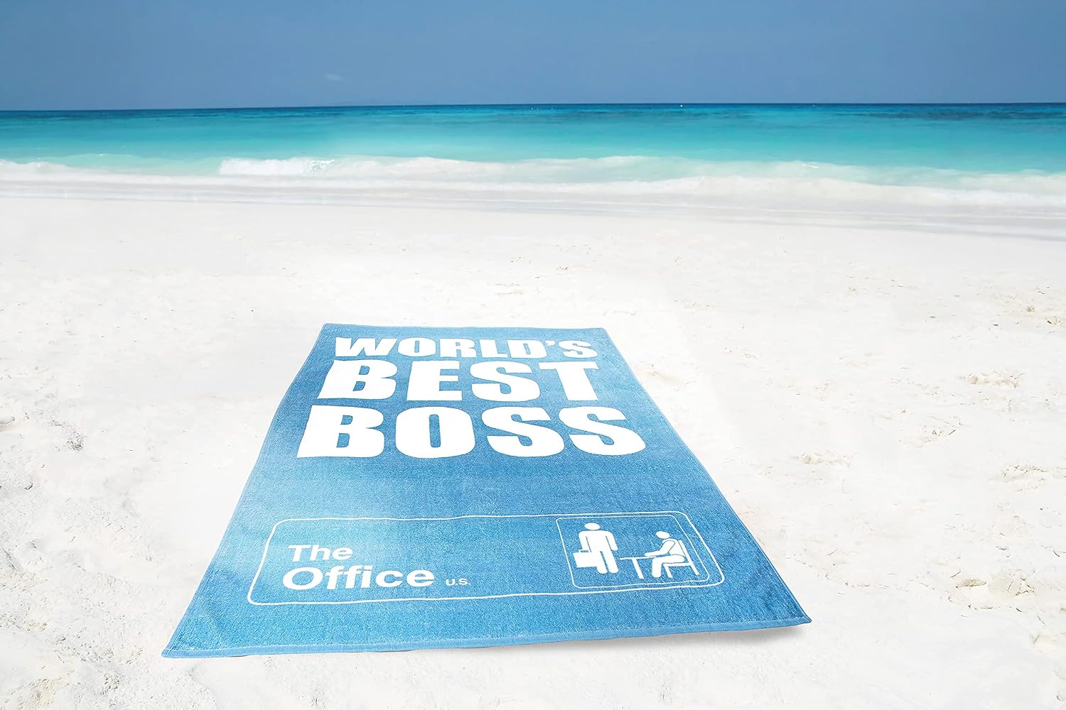 Jay Franco The Office Michael Scott Worlds Best Boss Large Bath/Pool/Beach Towel - Super Soft & Absorbent Fade Resistant Cotton Towel, Measures 34 x 64 inches (Official The Office Product)