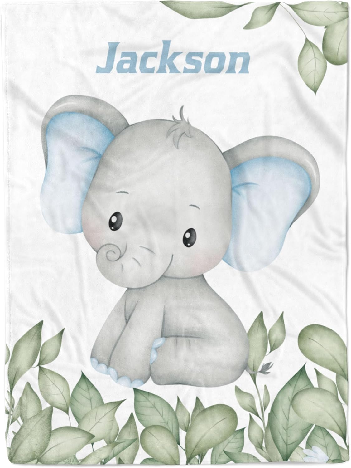 Baby Highland Cow Personalized Baby Boy Name Blanket (50 x 60 Toddler/Kids)